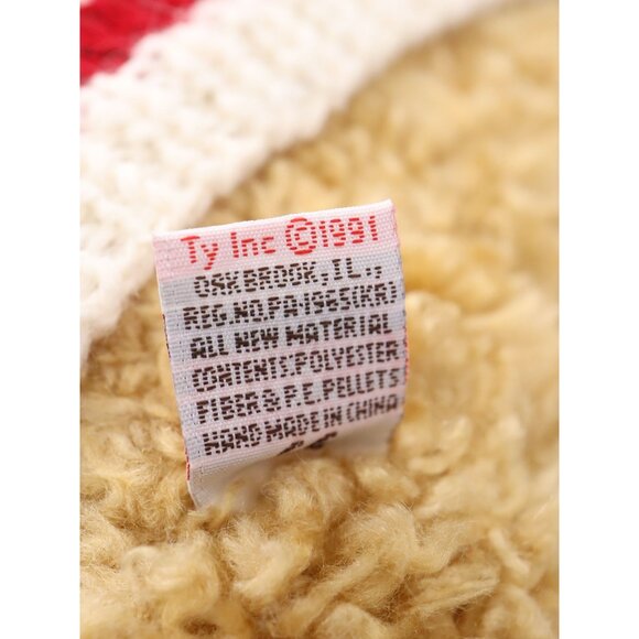 TY Beanie 24” Stars & Stripes Forever Large Curly Teddy Bear 1991 Vintage Rare - Picture 7 of 7